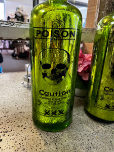 Tall "Poison" Decorative Glass Bottle (2 Available)