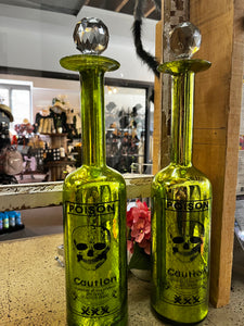 Tall "Poison" Decorative Glass Bottle (2 Available)