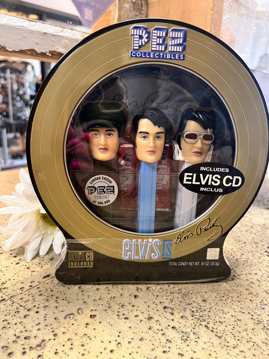 Vintage PEZ Collectibles ELVIS with CD