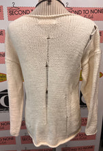 Load image into Gallery viewer, Knit4You Distressed Ivory Knit Sweater (Size M)
