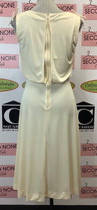 Vintage Nu Mode Cream Cowl Dress (7)