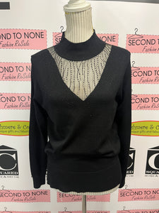 Blingy Mock Neck Sweater (Size M)