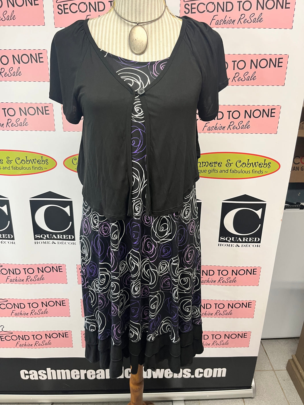 Vintage 725 Sundress & Shrug (Size 14/16)