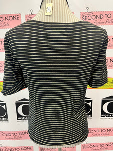 Ralph Lauren Glitter-Striped Tee (Size PM)