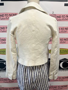Dolce & Gabbana Y2K Ivory Cropped Blazer Jacket (Size 38)