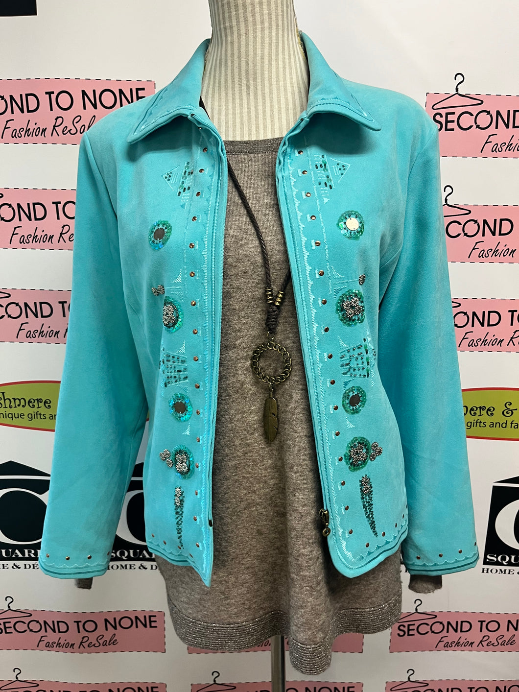Tan Jay Ultra-Suede Jacket (Size 8P)