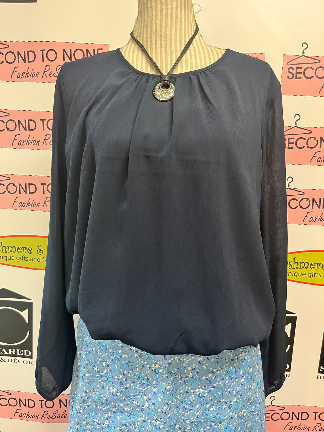 Tommy HIlfiger Elastic-Waist Blouse (Size L)