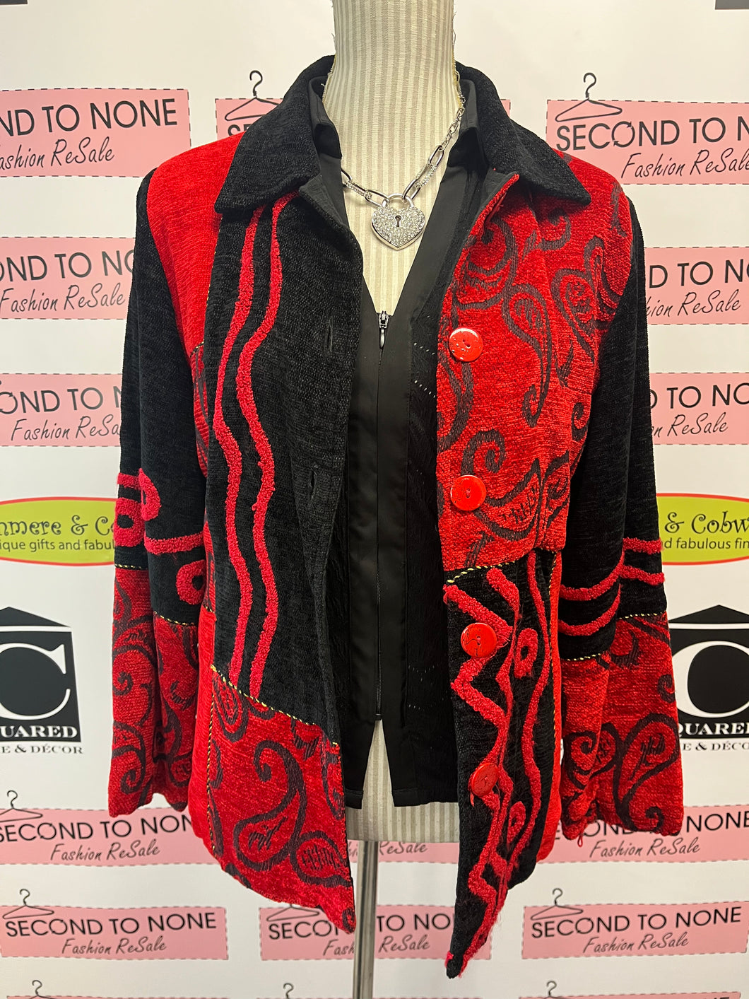 Patchwork Textured Jacket (Size S)