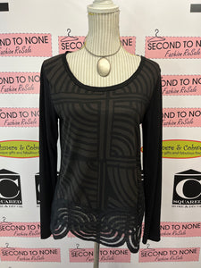 Desigual x Christian LaCroix Sheer Hem Top (Size L)