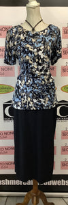 Cleo Surplice Brushstroke Top (Size XL)