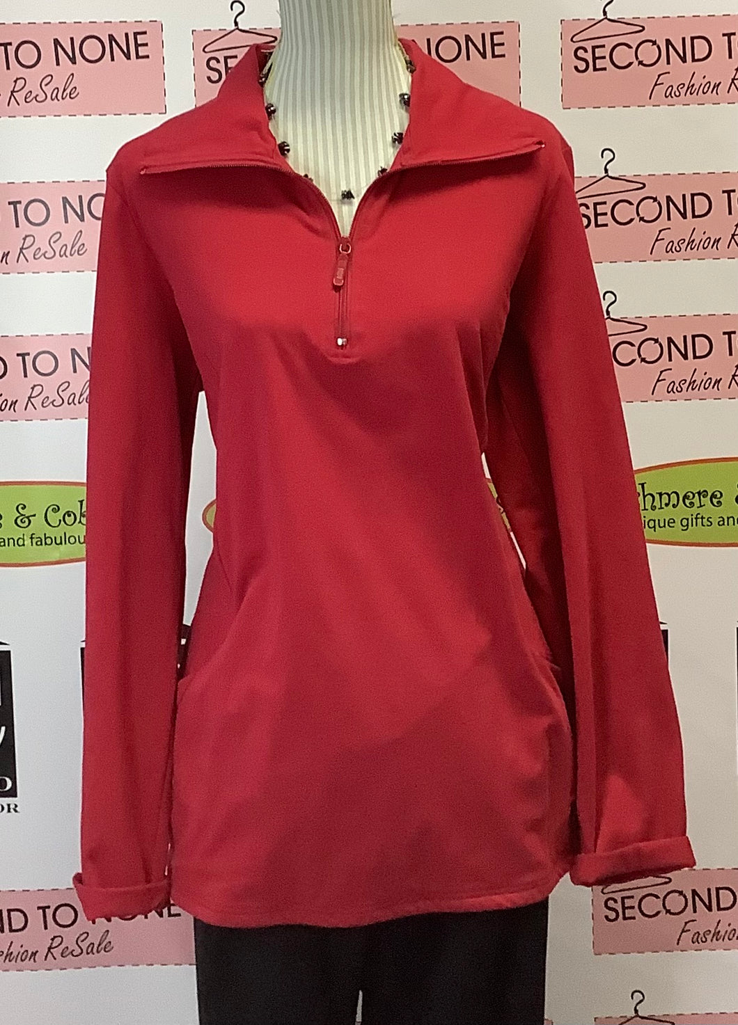 Roots Red Zipper Top (XL)