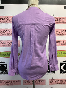 Tahari Purple 1/4 Button Up (Size M)