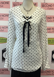 Sheer Polka Dot Tie Up Top (XL)