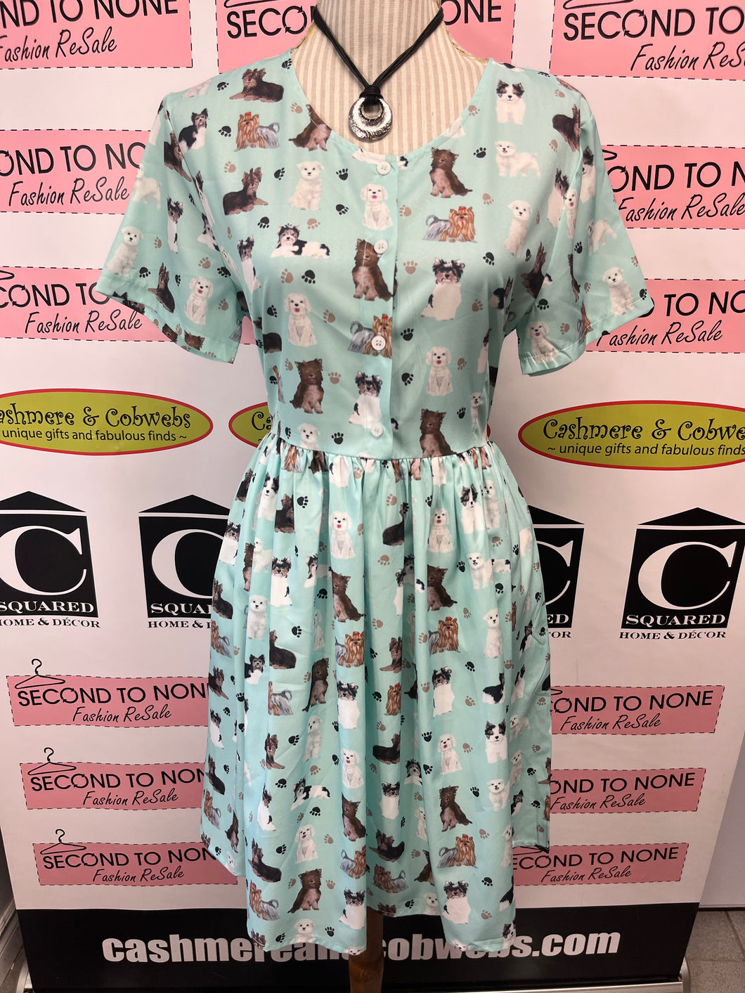 NWT Dog Print Dress (Size L)