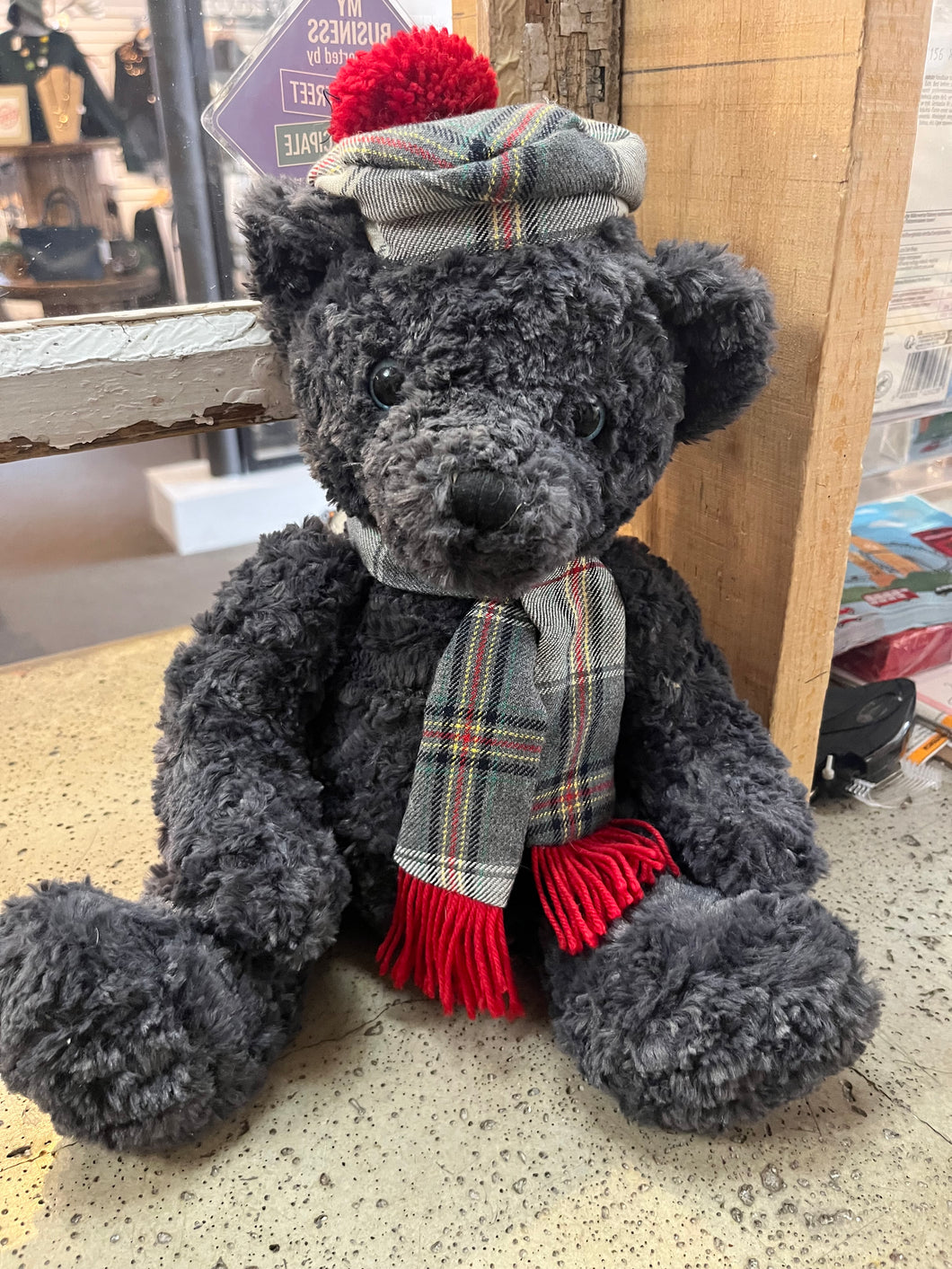 Vintage HBC Teddy Bear in Plaid