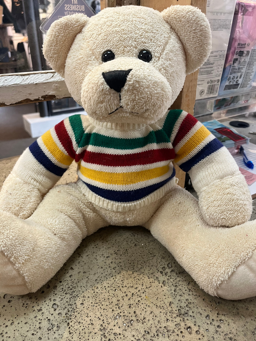 Vintage HBC Teddy Bear with Signature Sweater