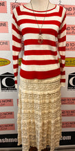 Cargar imagen en el visor de la galería, Femme Fatale Italian Made Striped Top (Size L)
