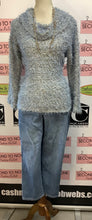 Load image into Gallery viewer, Cartise Fuzzy Blue Cowl Neck (Size S)
