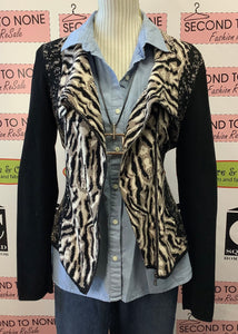 Printed Knit Cardi (Size L)