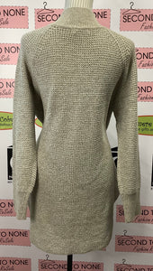 Comfy Beige Knit Sweater (Size L)