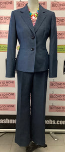 Le Suit Blue Pantsuit (Size 8)