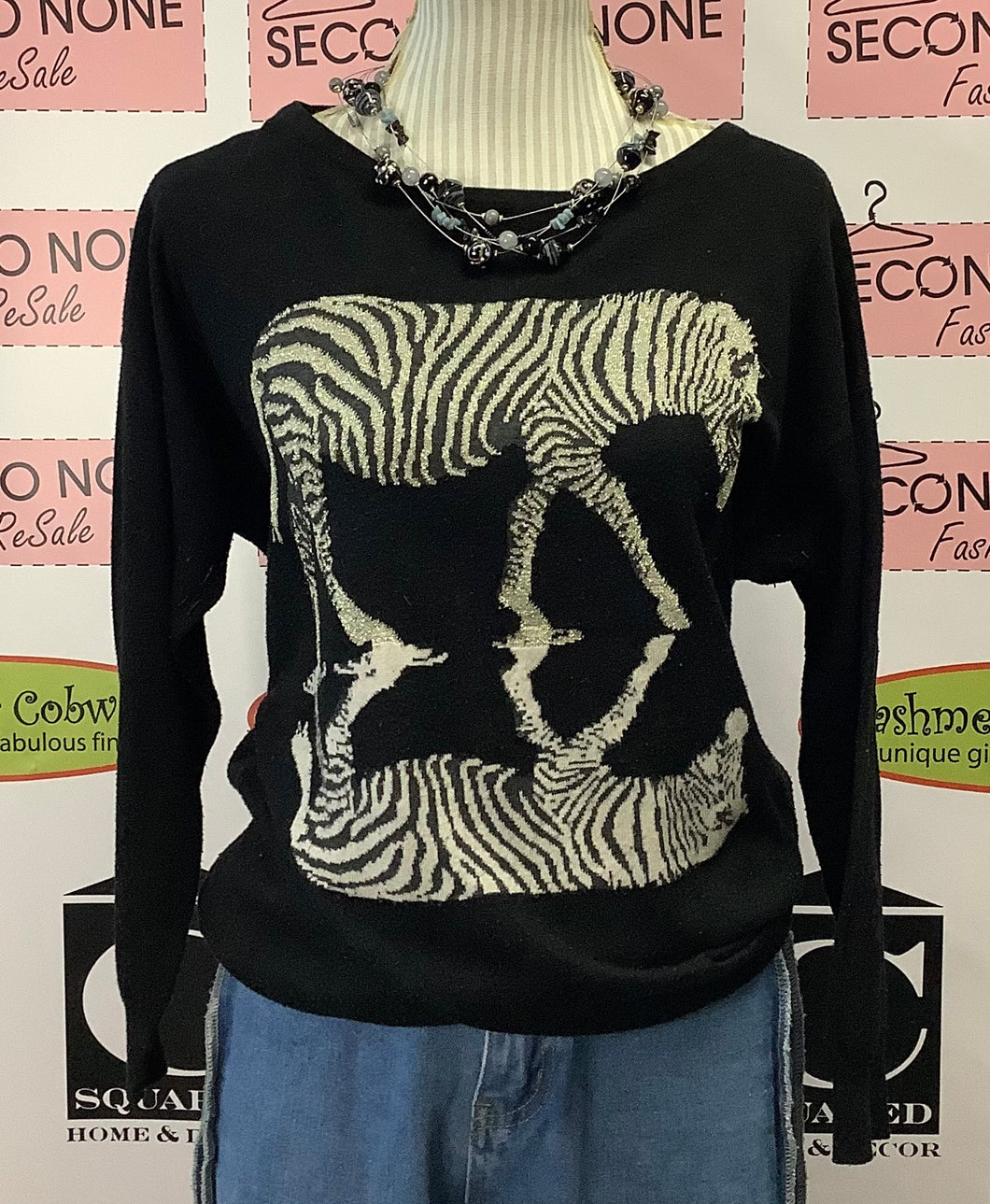 Zebra Reflection Sweater (Size L)