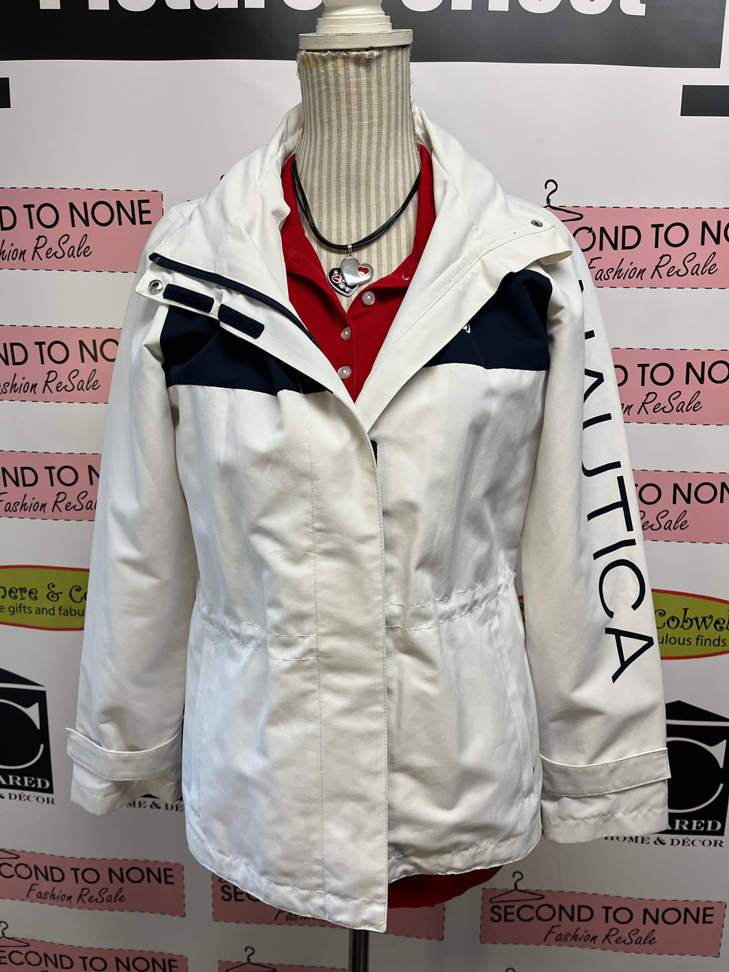 White Nautica Sailing Jacket (Size M)