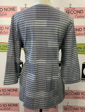 Load image into Gallery viewer, Chico’s Navy Grid Tunic (Size L)
