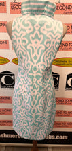 Charger l'image dans la galerie, Gretchen Scott Teal &amp; White Printed Dress (Size S)
