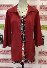 Load image into Gallery viewer, ENCORE Red Faux Suede Top (Size 20)
