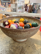 Load image into Gallery viewer, Vintage Billiard Balls in Steel Bowl
