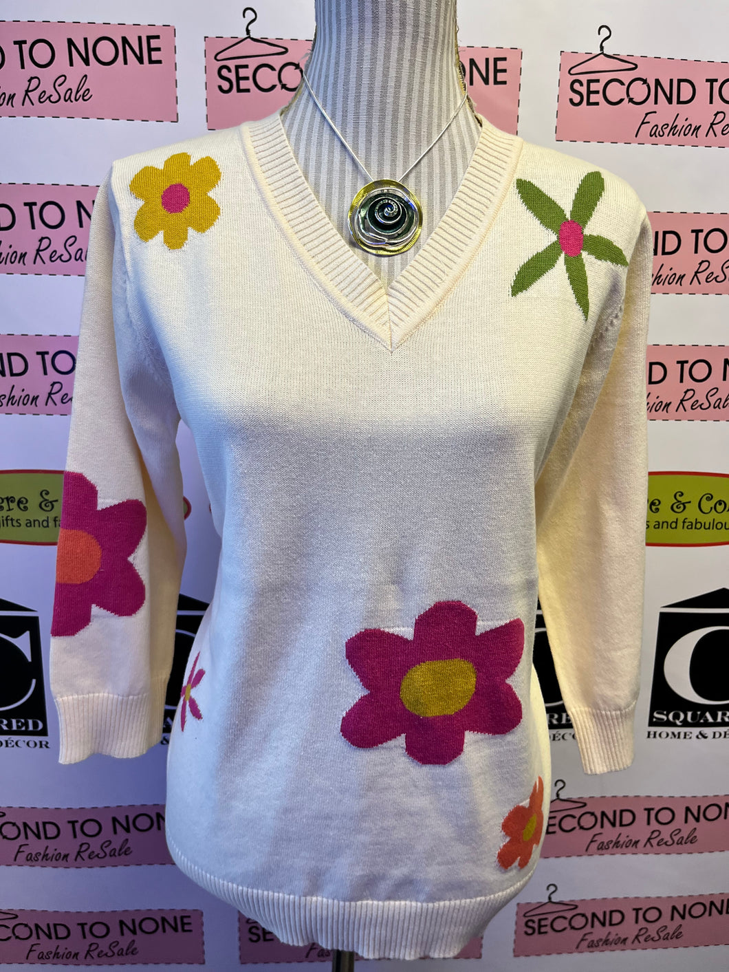 Daisy & Stripes 100% Cotton Sweater