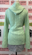 Load image into Gallery viewer, Mint Hooded Knit Top (Size L)
