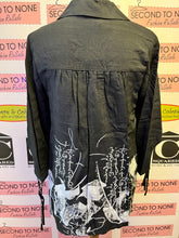 Load image into Gallery viewer, Black &amp; White Linen-Look Tunic Top
