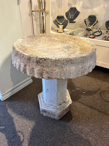 Vintage Concrete Birdbath