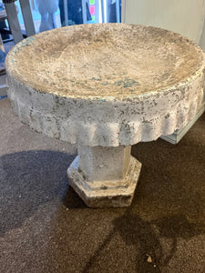 Vintage Concrete Birdbath