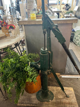 Load image into Gallery viewer, Antique Full-Size Water Pump with Wooden Bucket
