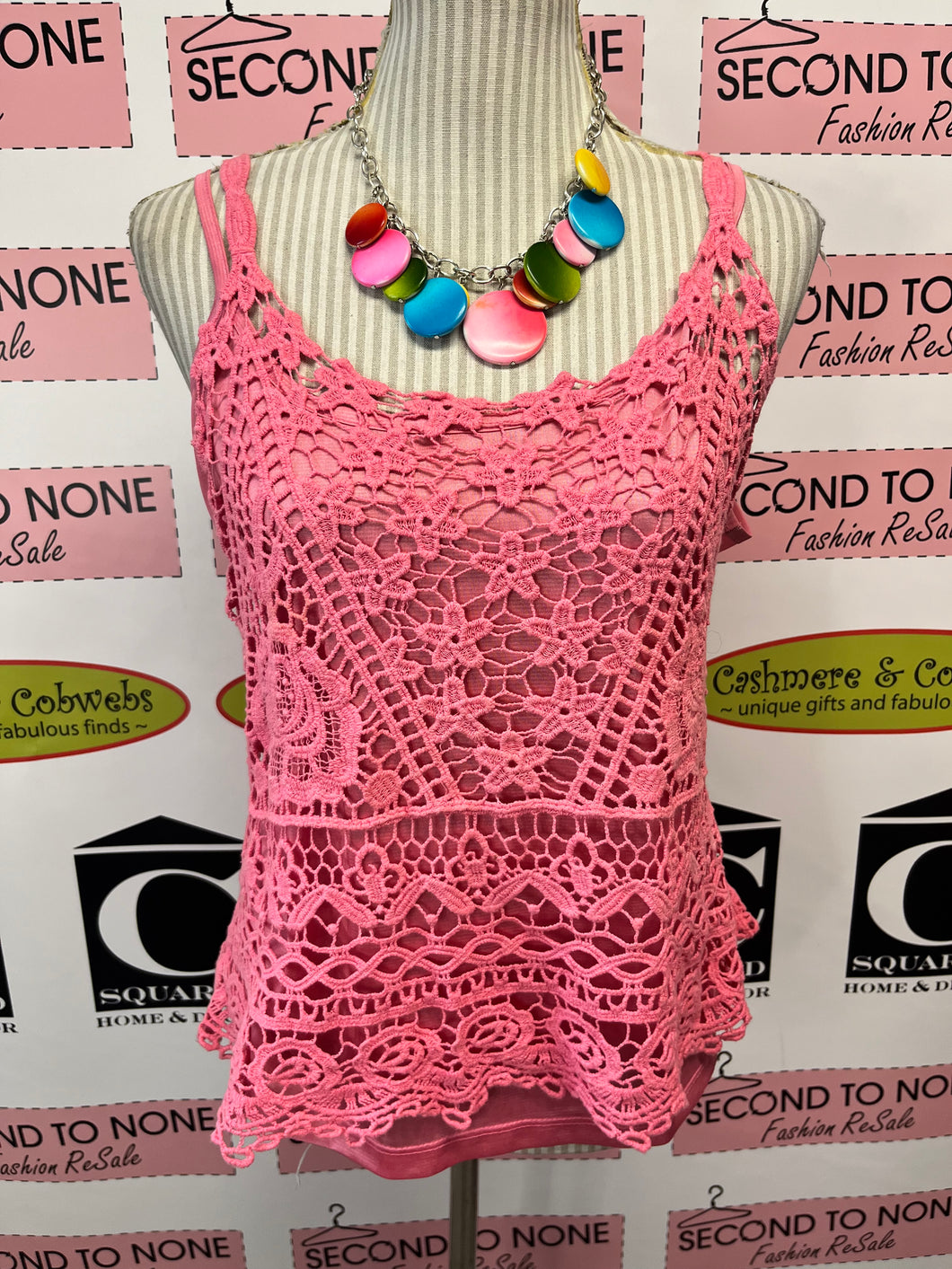 Charlie Paige 2-Piece Lace Top (Size L)
