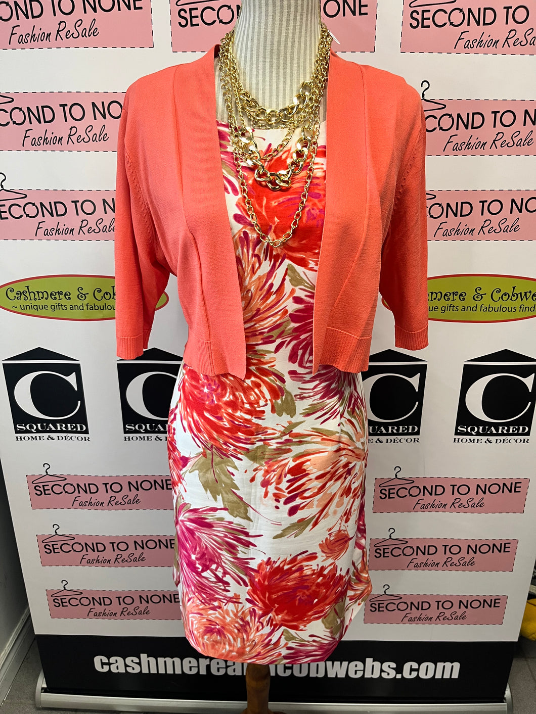 2-Piece Dress & Shrug Set (Size 16P)