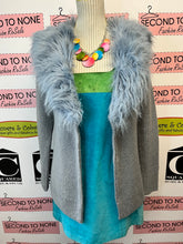 Charger l&#39;image dans la galerie, Light-Blue Faux Fur Sweater Jacket (Size XS)
