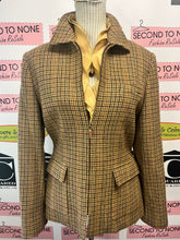 Charger l&#39;image dans la galerie, Ralph Lauren Wool Brown Houndstooth Riding Jacket (Size M)
