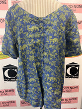 Charger l&#39;image dans la galerie, 100% Linen Jungle Tiger Print Top (Size 12/UK 16)
