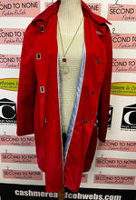 Cargar imagen en el visor de la galería, London Fog Cherry Red Trench Coat (Size L)
