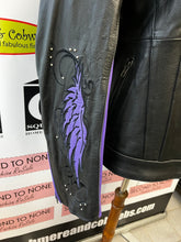 Cargar imagen en el visor de la galería, SanMarc NWT Leather Black &amp; Purple Motorcycle Jacket (Size 4XL)
