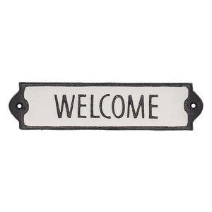 "Welcome" Cast Iron Plaque