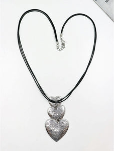 Triple Heart Long Necklace (Only 1 Left!)