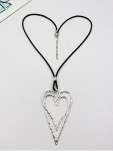 Double-Heart Long Necklace (Back In Stock)