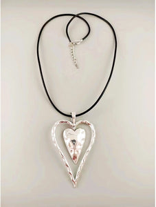 Long Double-Heart Necklace (Only 1 Left!)