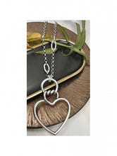 Load image into Gallery viewer, Long Hearts on Chain Necklace (2 Colors)
