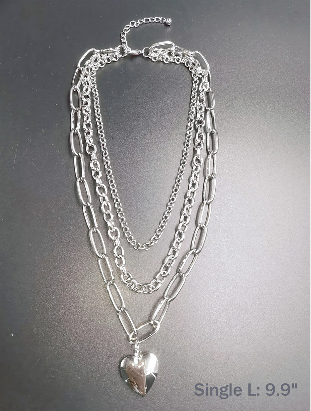 Multi-Strand With Heart Necklace